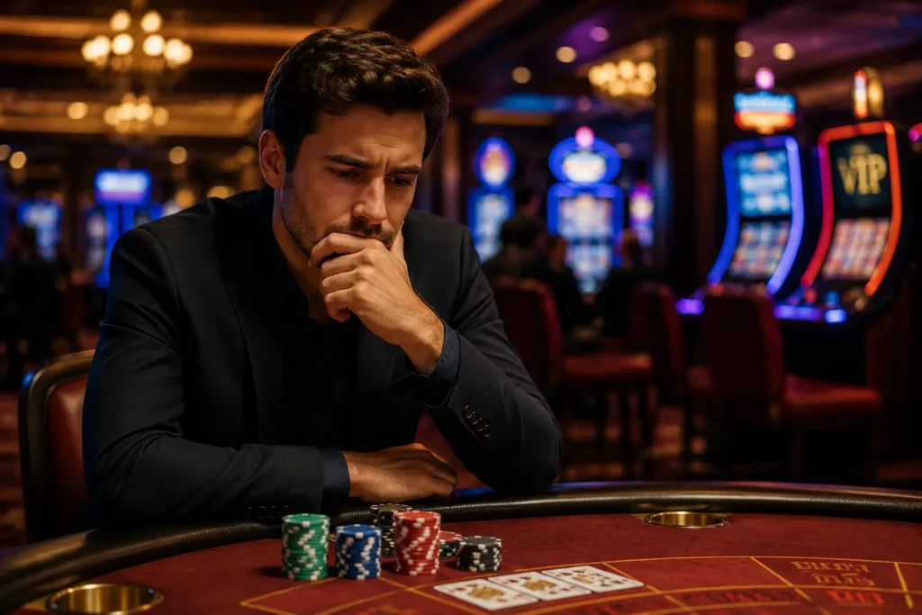 Man in a casino